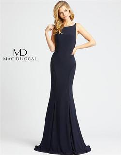 Style 25220 Mac Duggal Blue Size 4 Tall Height Prom Straight Dress on Queenly