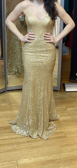 Gold Size 0 Mermaid Dress on Queenly