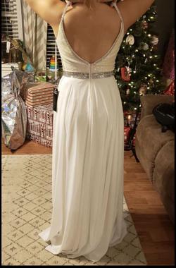 Johnathan Kayne White Size 8 Medium Height Straight Dress on Queenly