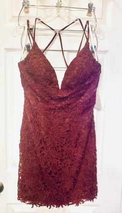 Alyce Paris Red Size 8 Homecoming Lace Cocktail Dress on Queenly