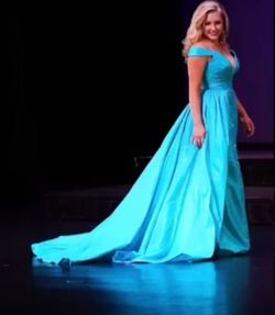 Sherri Hill Blue Size 6 50 Off Prom Ball gown on Queenly