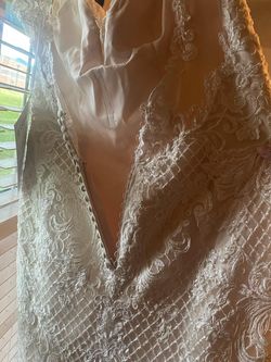 Essense of Australia Multicolor Size 14 Lace Plus Size 50 Off Wedding Mermaid Dress on Queenly