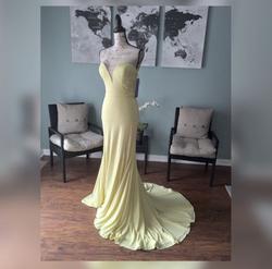 Jovani Yellow Size 4 Bridesmaid Strapless Prom Mermaid Dress on Queenly