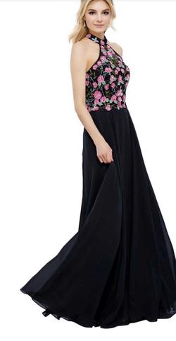 Noxanabel Multicolor Size 8 Prom Sequin Jewelled Floor Length A-line Dress on Queenly