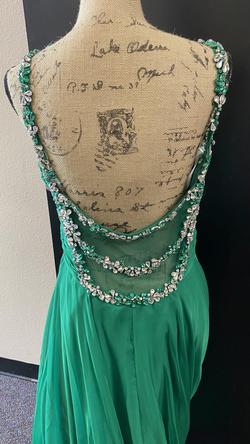 Sherri Hill Green Size 12 Prom A-line Dress on Queenly