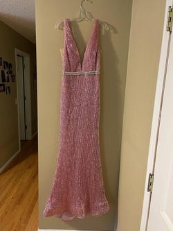 Jovani Pink Size 8 Shiny Pageant Mermaid Dress on Queenly