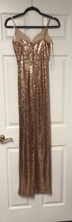 B. Smart Gold Size 2 Shiny Holiday Prom Side slit Dress on Queenly