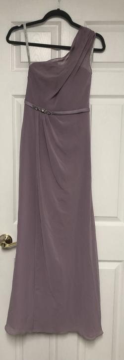 alfred angelo Purple Size 0 Lavender Wedding Guest Bridesmaid One Shoulder Straight Dress on Queenly