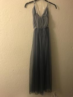 Candalit Silver Size 6 Straight Dress on Queenly