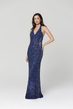 Style 3471 Primavera Blue Size 0 Wedding Guest Tall Height Prom Mermaid Dress on Queenly