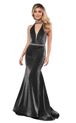 Style 6436 Rachel Allan Black Size 6 Shiny Pageant Tall Height Prom Mermaid Dress on Queenly