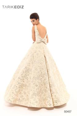 Style 50457 Tarik Ediz Nude Size 8 Prom Ball gown on Queenly