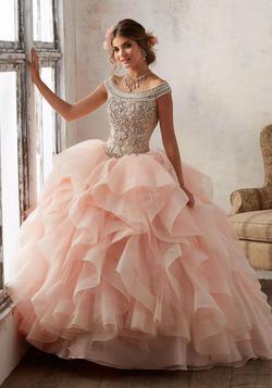 Style 89138 Vizcaya Pink Size 14 Tall Height Corset Ball gown on Queenly