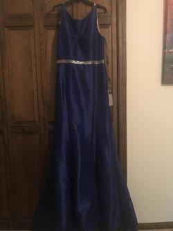 Mac Duggal Blue Size 16 Plus Size Mermaid Dress on Queenly