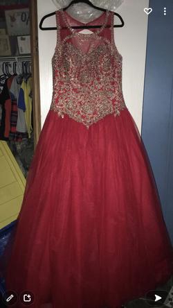 Anny Lee Red Size 18 Plus Size Ball gown on Queenly
