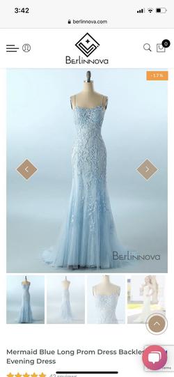 Berlin Nova Size 00 Prom Blue Mermaid Dress on Queenly