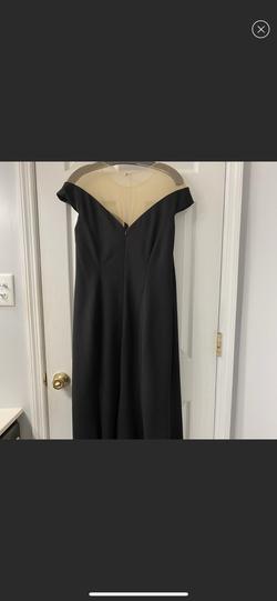 Jasmine Black Size 14 Floor Length Jersey Straight Dress on Queenly