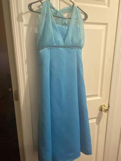 Primrose Blue Size 0 Wedding Guest Girls Size A-line Dress on Queenly