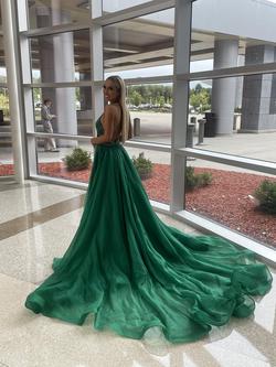 Jovani Green Size 4 Pageant Train Straight Dress on Queenly