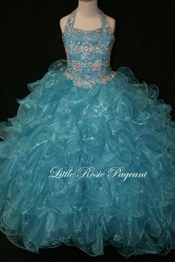 Style LR2003 Little Rosie Blue Size 00 Girls Size Ball gown on Queenly
