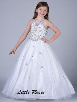 Style LR2037 Little Rosie White Size 00 Tall Height Jewelled Ball gown on Queenly
