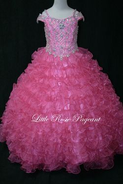 Style LR2015 Little Rosie Pink Size 00 Tall Height Jewelled Ball gown on Queenly