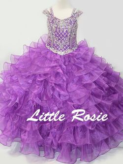 Style LR2116 Little Rosie Purple Size 00 Prom Pageant Ball gown on Queenly