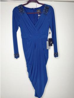 Adrianna Papell Blue Size 4 Euphoria Cocktail Dress on Queenly
