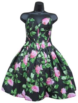 Style 50146 Sherri Hill Black Size 0 Floral Print Homecoming Prom Cocktail Dress on Queenly