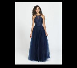 Madison James Blue Size 14 Bridesmaid Prom Ball gown on Queenly