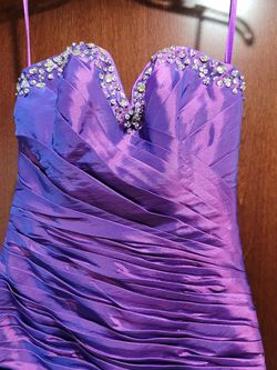 Style 6249 Madison James Purple Size 0 Mini Corset $300 Cocktail Dress on Queenly