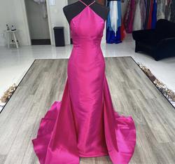 Terani Couture Hot Pink Size 2 Train Prom A-line Dress on Queenly