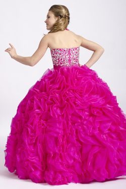 Style 1513 Rachel Allan Pink Size 00 Beaded Top Pageant Ball gown on Queenly