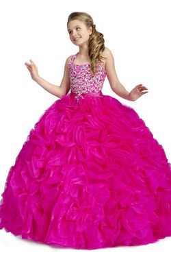 Style 1513 Rachel Allan Pink Size 00 Beaded Top Pageant Ball gown on Queenly
