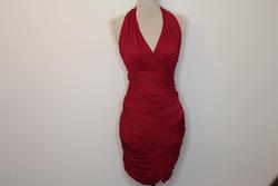 Halston Heritage Red Size 4 Halter Mini Euphoria Cocktail Dress on Queenly