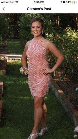 Sherri Hill Pink Size 6 Coral Cut Out Homecoming Cocktail Dress on Queenly