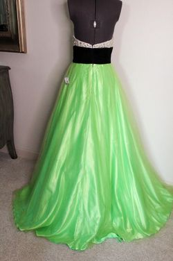 Johnathan Kayne Green Size 8 Strapless Prom Ball gown on Queenly