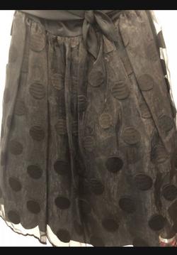 Betsy Johnson Black Size 4 Tulle Polka Dot Strapless Ball gown on Queenly