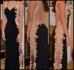 Jovani Black Size 6 Prom Gold Straight Dress on Queenly