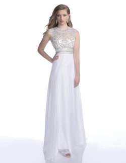 Style 16262 Envious Couture Blue Size 8 Silk Embroidery Cut Out Tall Height Straight Dress on Queenly