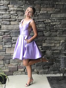 Sherri Hill Pink Size 0 Military Cocktail Lavender A-line Dress on Queenly