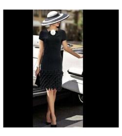 Chanel Black Size 4 Sorority Formal Cap Sleeve Polyester Cocktail Dress on Queenly