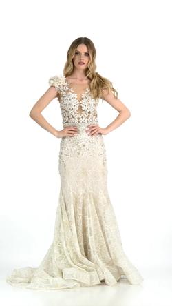 Mac Duggal White Size 6 Pageant 50 Off Train Prom Mermaid Dress on Queenly