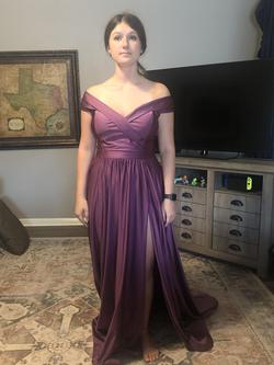 Sherri Hill Purple Size 8 Cap Sleeve Corset Straight Dress on Queenly