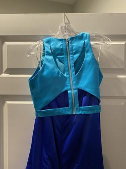 Sherri Hill Blue Size 6 Two Piece Homecoming Wedding Guest Cut Out Mermaid Dress on Queenly