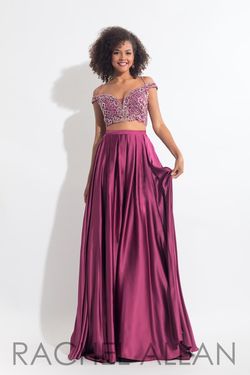 Style 6020 Rachel Allan Pink Size 12 Magenta Floor Length A-line Dress on Queenly