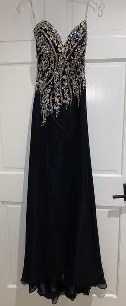 Tony Bowls Black Tie Size 2 Strapless Floor Length Straight Dress on Queenly