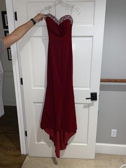 Tiffany Designs Red Size 0 Black Tie Straight Dress on Queenly