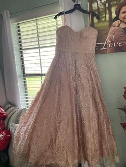 Gianni Bini Pink Size 12 Pockets Strapless Prom Ball gown on Queenly