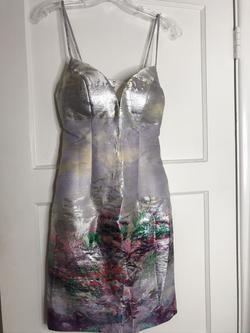 Jovani Multicolor Size 2 Plunge Sweetheart Cocktail Dress on Queenly